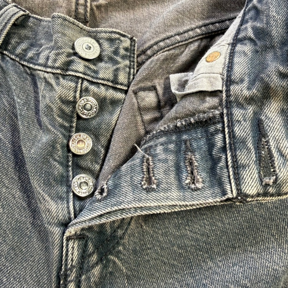 Levis 501 CT Selvedge Custom Tapered Faded Black Patch Knee 25x32 2015 Beautiful